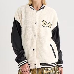 Womens Hello Kitty Fleece Midweight Bomber Jacket